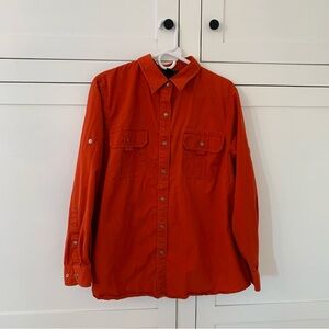 Lauren Ralph Lauren Burnt Orange Button Up Shirt Size 1X